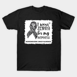 I Wear Zebra For My Nephew Neuroendocrine Cancer Awareness T-Shirt